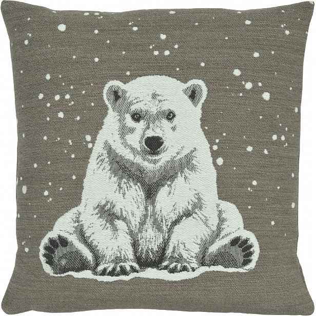 Povlak na polštář Arktos, čtverec 45x45 cm, taupe - Sander