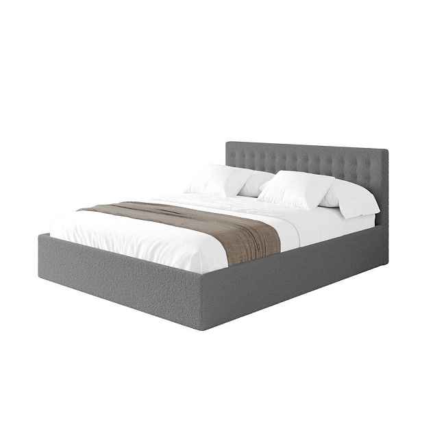 ALTDECOR ČALOUNĚNÁ POSTEL s úložným prostorem a roštem, postel s matrací H3/H4 - PARI 180x200 Šedá