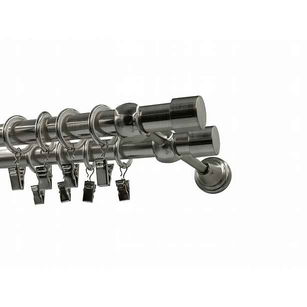 Garnýž Kovový 19+19mm MIX Koncovek Nikl 240cm Smart galvanizovaný