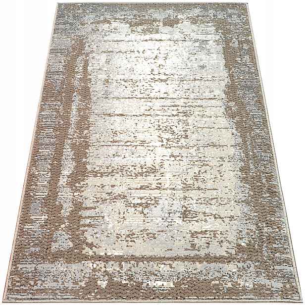 Koberec Do Obývacího Pokoje Velký Šedý Béžový 140x190 CM Moderní Hnědý Do Pokoje
