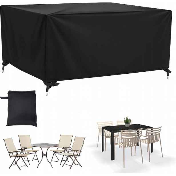 Obal na zahradní nábytek pro židle a stůl, voděodolná plachta 230×165 cm