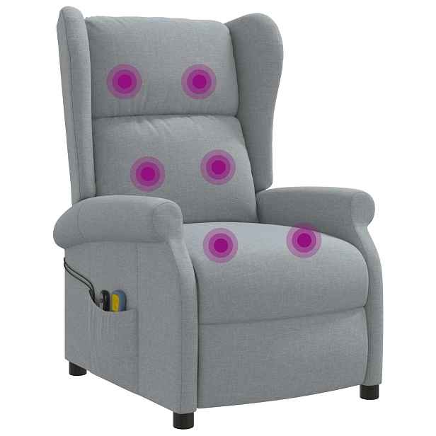 vidaXL Světle šedá Textil