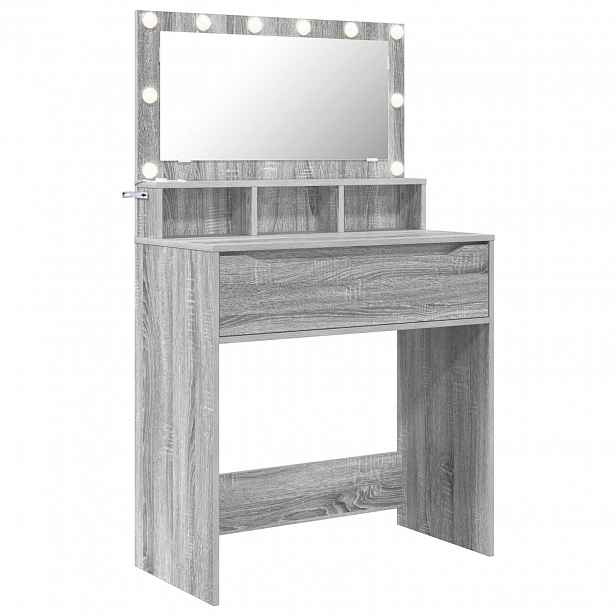 vidaXL Toaletní stolky do ložnice Šedý Sonoma 80 x 39,5 x 135 cm