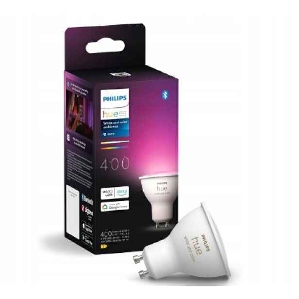 Led žárovka Philips Hue GU10 4.2W Rgb Smart White and Color Ambiance