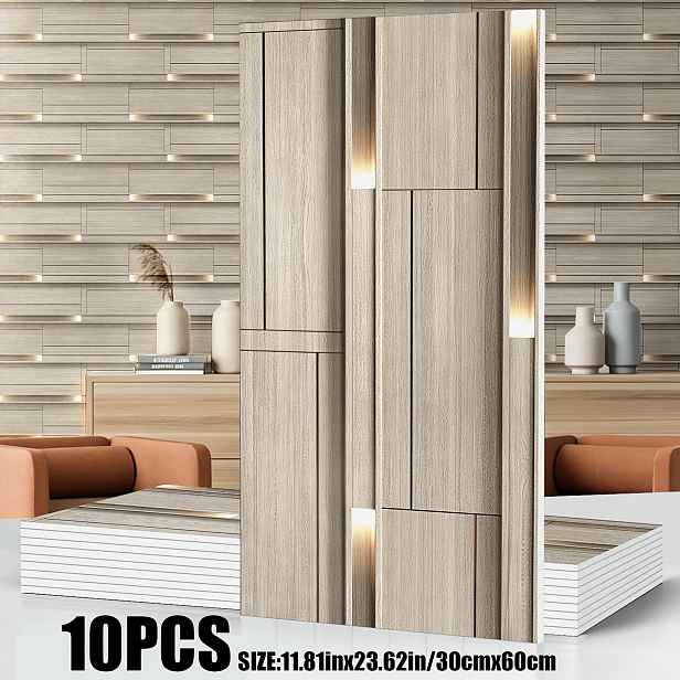 TEMU 10 ks 3D pevné geometrie matná silné samolepicí sprchové vodotěsné obklady stěn 30 x 60 cm / 11,8 ,6 palců vodotěsná odstranitelná samolepicí