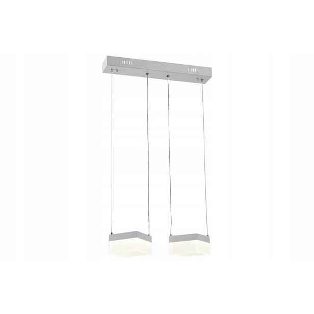 Dekorativní závěsná lampa, moderní stříbrná, dvojitá, Led do obývacího pokoje Reality