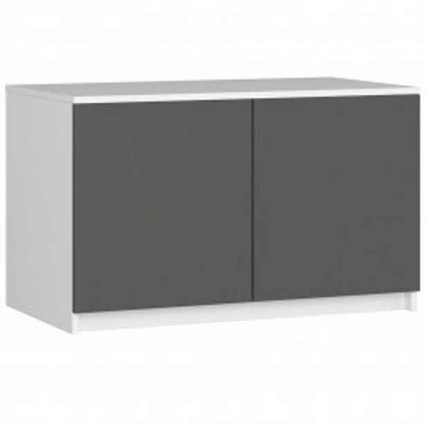 Nástavba na skříň S90 cm - bílá/grafit