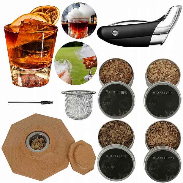 Sada Na Uzení Whisky Smoker Dřevěná Dárek Pro Kluka, Odolná