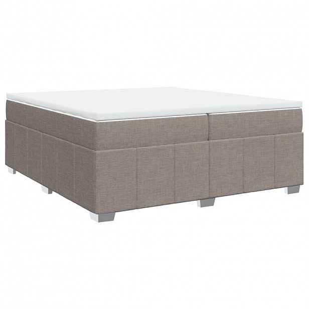 vidaXL Box spring postel s matrací taupe 200x200 cm textil