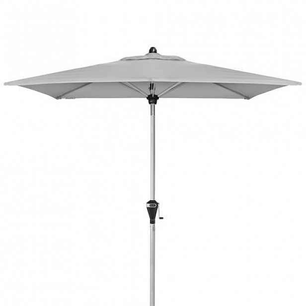 Slunečník s automatickým naklápěním klikou Doppler ACTIVE 210x140 cm, světle šedá DP457460827