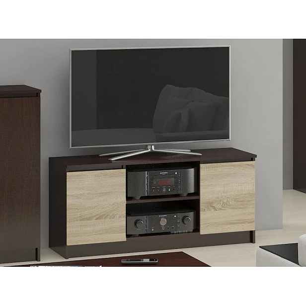 TV stolek YMARIN - wenge / dub sonoma
