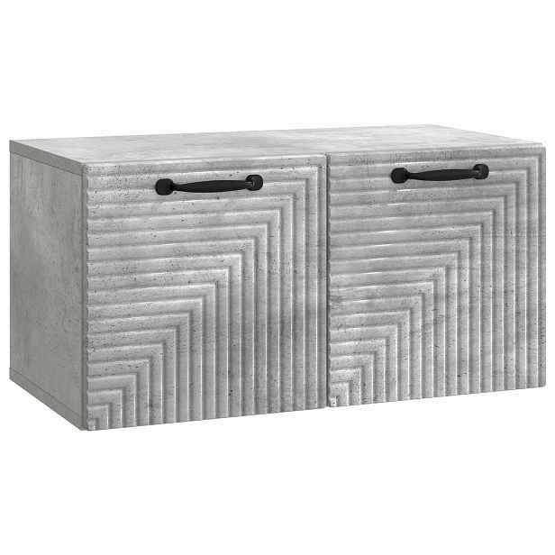 vidaXL Nástěnná TV skříň Nástěnný Betonově šedá 59,5 x 31 x 30 cm