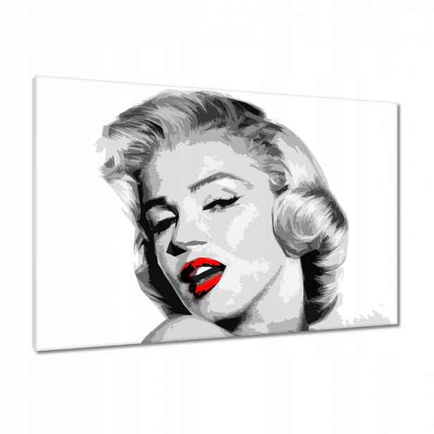 Obrazy 90x60 Marilyn červené rty