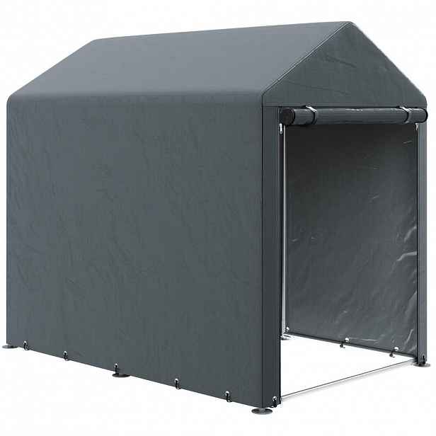 Outsunny GARÁŽOVÝ STAN, 1,2 x 1,79 x 1,65 m, s UV ochranou, dveře na zip, tmavě šedý