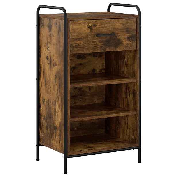 vidaXL Skříň na obuv 51 x 36,5 x 93 cm Kompozitní dřevo Kouřový dub