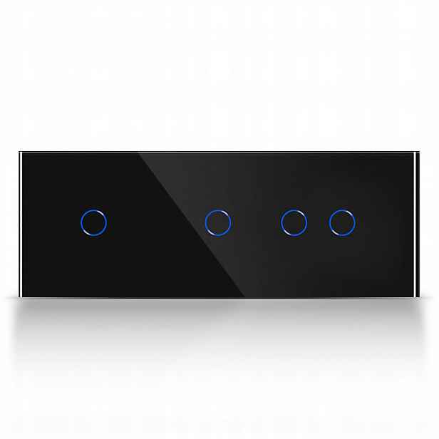 Dotykový Spínač Světla 1+1+2 Wifi Trojitý Rámeček 4K Tlačítka Pro Tuya