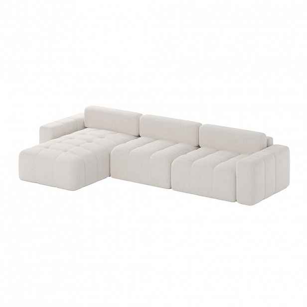 Fedve ROHOVÁ SOFA RIFU SO s funkcí spánku, Bílá