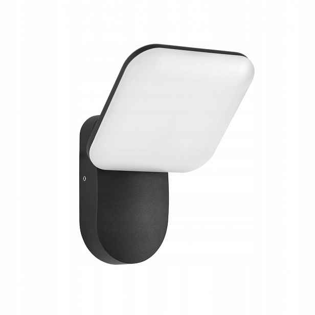 Nammi, Černá nástěnná lampa na fasádu, nástěnná lampa do zahrady, Led, 3000K, 12W
