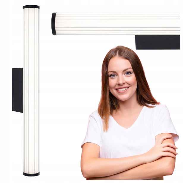 Nástěnná Lampa Vena 60 CM Černá Led 12W Variabilní Barva Cct Třída IP44