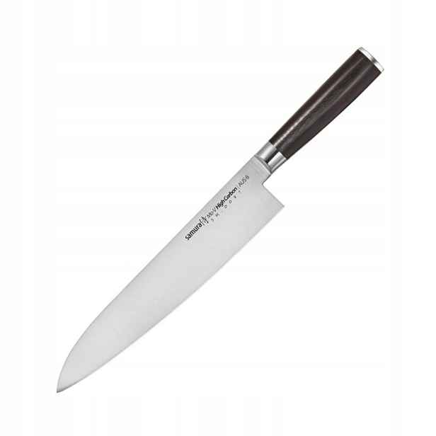 Nůž Šéfkuchaře Samura Mo-v ocelový dřevěný 24 cm čepel AUS-8