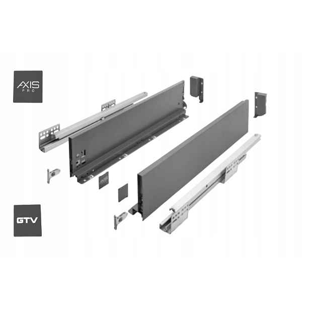 Šuplík Gtv Axis Pro Push To Open 400A Nízká L400 H86 Antracit Výsuv