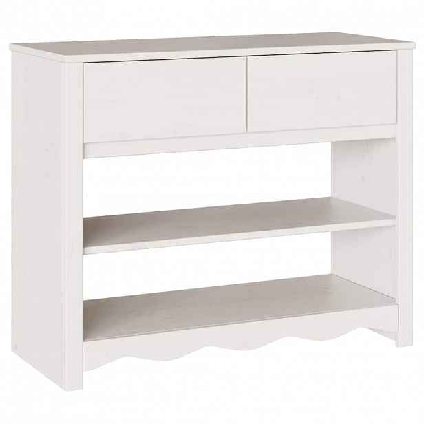 vidaXL Konzolový stolek se zásuvkou Drammen Bílá 89,5 x 37 x 73 cm