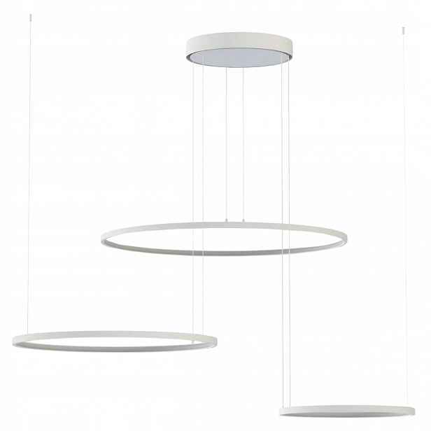 Závěsná Lampa Circolo Led Bílá 45W 3000K glamour ring do jídelny