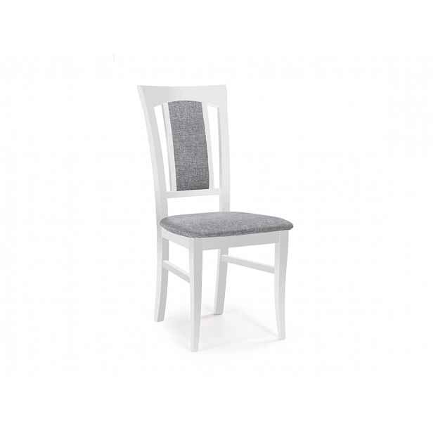 Jídelní židle KONRAD, světle šedá/bílá