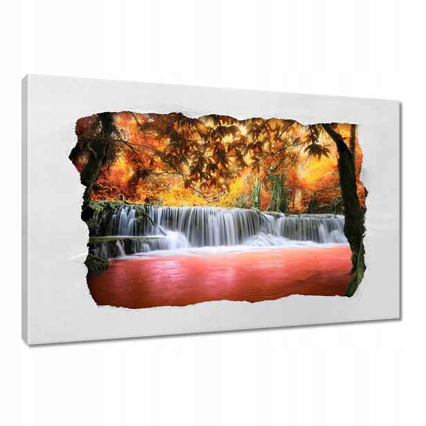 Obrazy 120x80 Oranžový vodopád