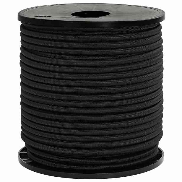vidaXL Bungee šňůry 6 mm Černá PP a guma