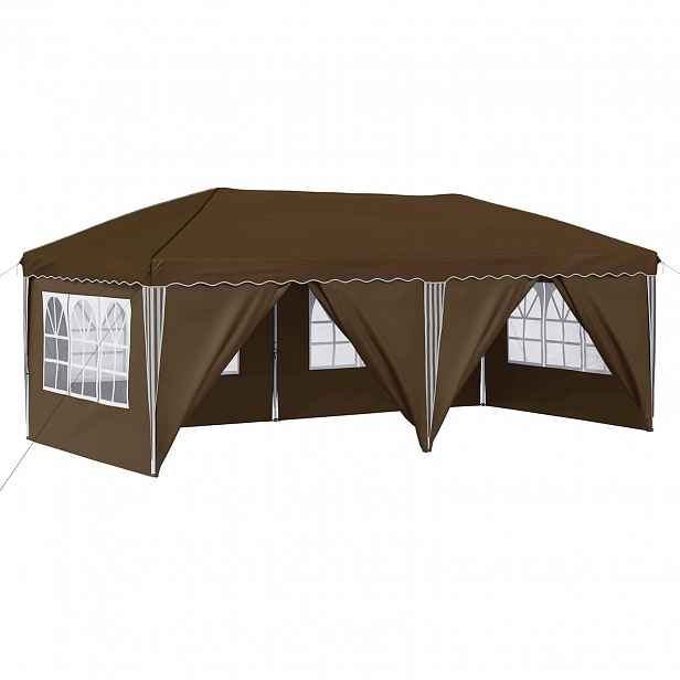 vidaXL Párty stan s výsuvným stánkem 575 x 288 x 245 cm Taupe