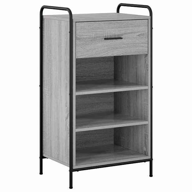 vidaXL Skříň na obuv 51 x 36,5 x 93 cm Kompozitní dřevo Šedý Sonoma