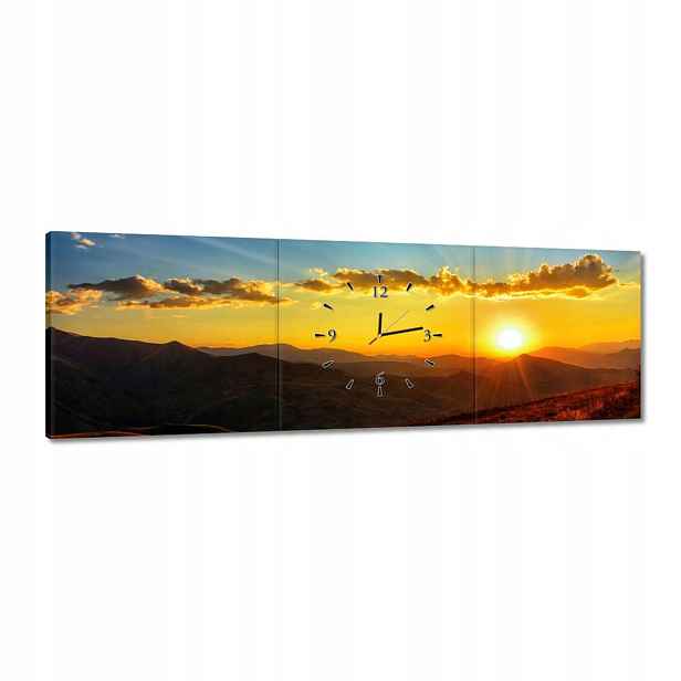 Hodiny 120x40 Krásný západ slunce
