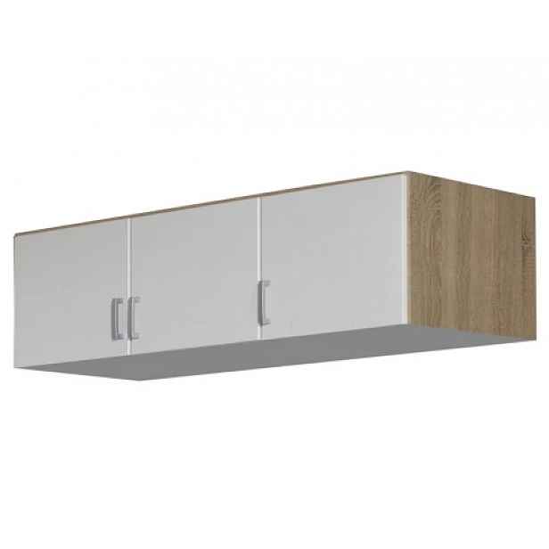 Skříňový nástavec Bremen, 136 cm, dub sonoma/bílá