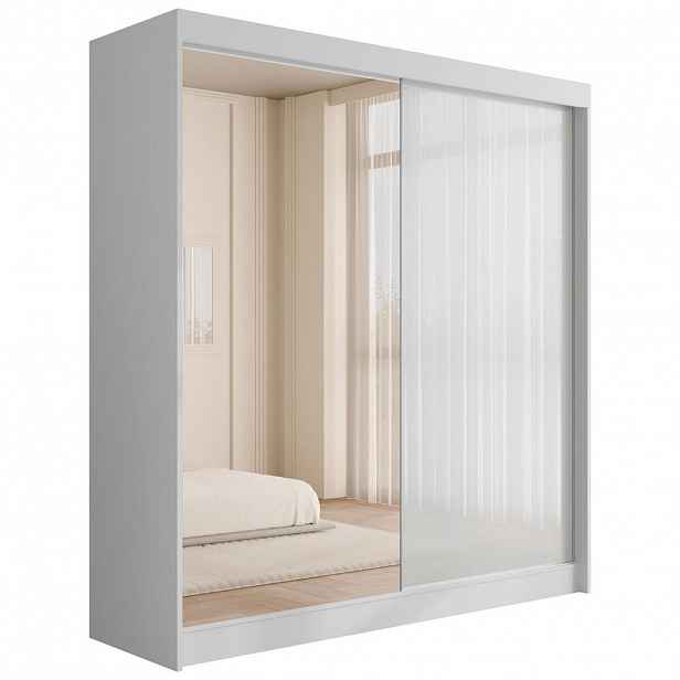 ALTDECOR ŠATNÍ SKŘÍŇ VESLI – 200 cm – bílá