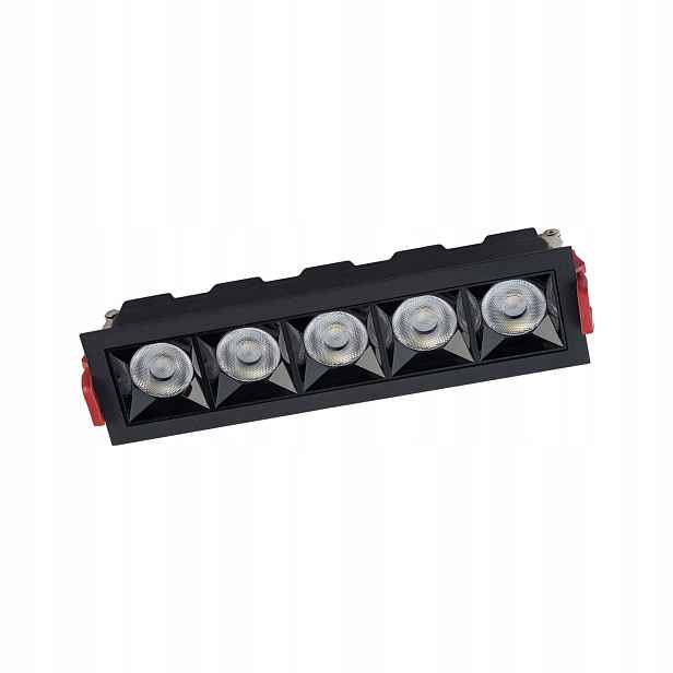 Podomítková lineární lampa reflektor 20W Led černá Nowodvorski