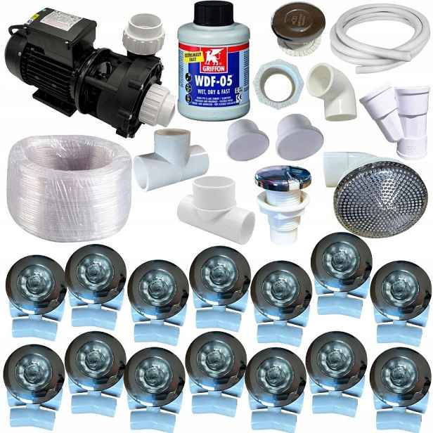 Sada Pro Hydromasáž Čerpadlo 2200 W 14 trysek B09 pro vířivku Balii