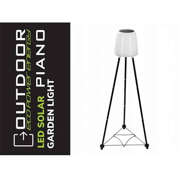 Solární Lampa Podlahová Zahrada Terasa Snímač soumraku Led 1,5W Cw+rgb IP65