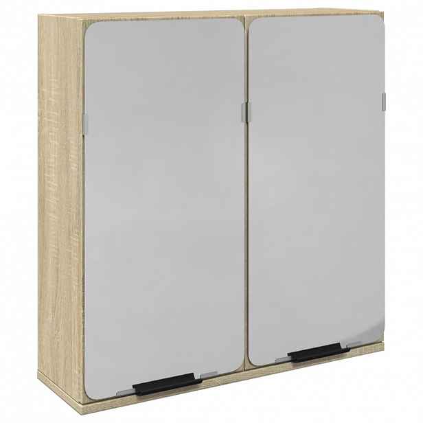 vidaXL Koupelnová skříňka zrcadlo dub sonoma 64,5x20x66,5 cm kompozit