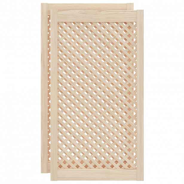 vidaXL Nábytková dvířka mřížkový design 2 ks 49,5 x 99 cm borovice