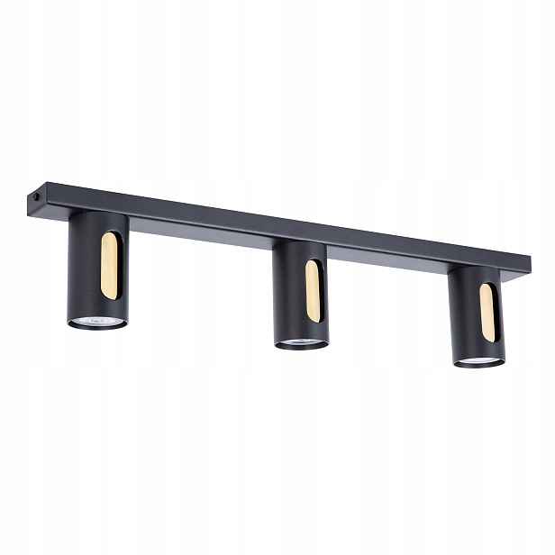 Moderní stropní svítidlo Sigma Lighting Flow černo-zlatá 3xGU10 60 cm
