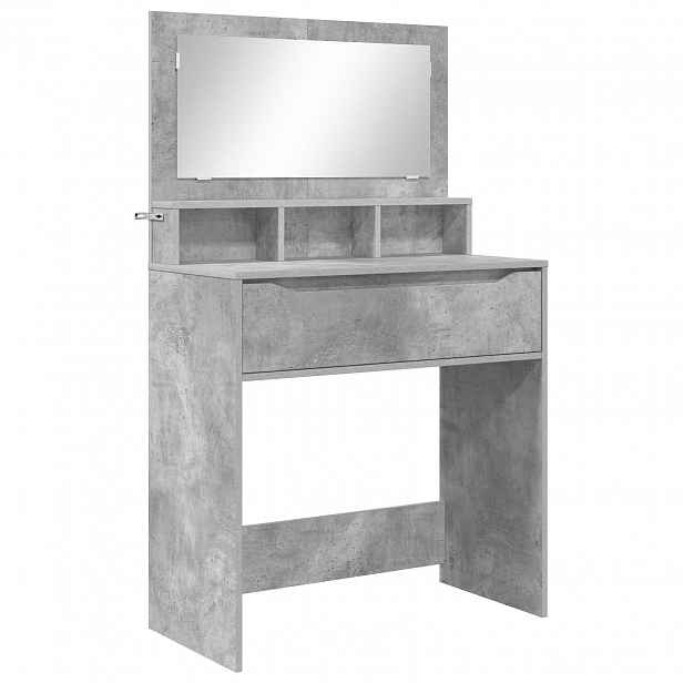vidaXL Toaletní stolky do ložnice Betonově šedá 80 x 39,6 x 135 cm