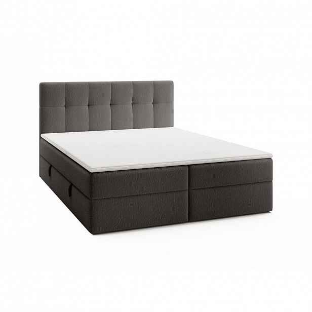 Fedve BOXSPRINGOVÁ POSTEL ORENO ROYAL 140x200 cm, Šedá