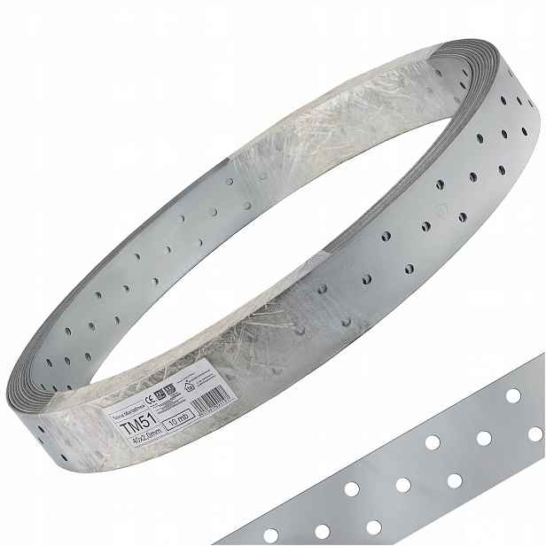 Koncentrovaná perforovaná páska 40 x 2 mm x 10 m ocelová TM51