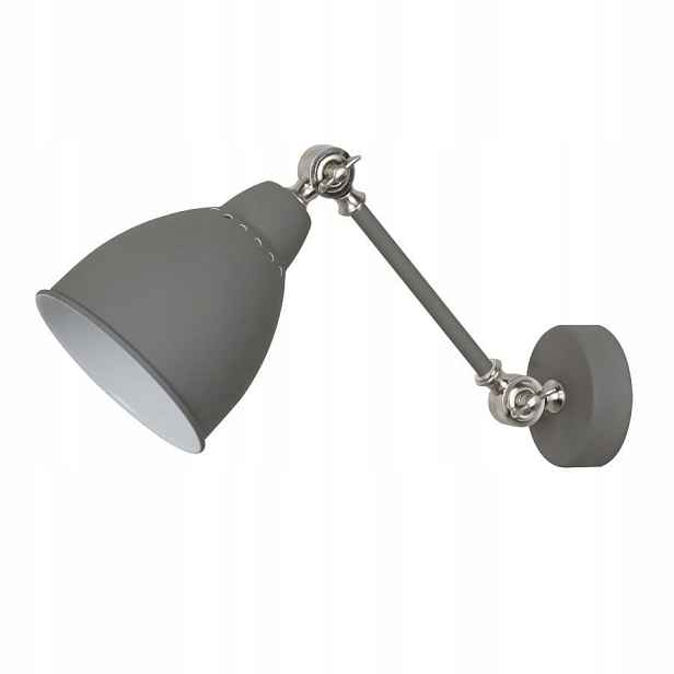 Nástěnné svítidlo Lampa Šedá Kov E27 Loft Kancelář Ložnice Sonny Italux