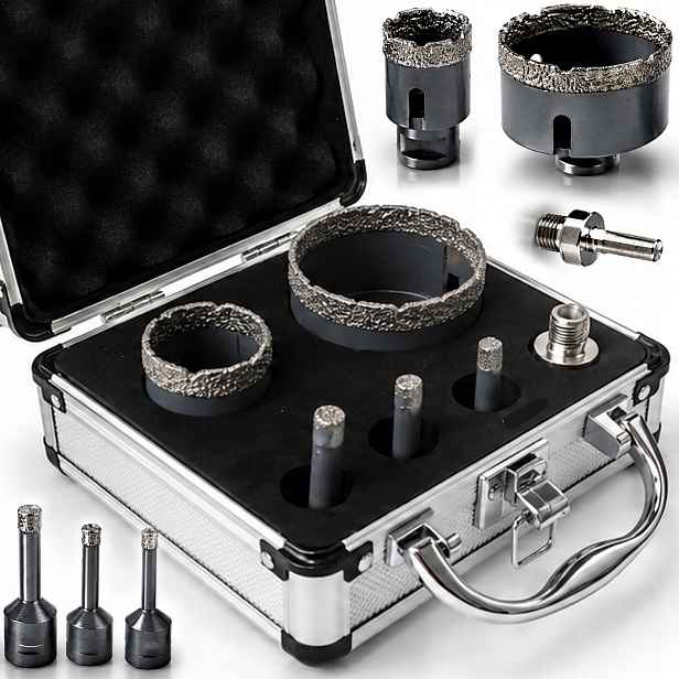 Sada diamantových korunek Ondragon OD9217 6-68 mm M14, na gres, obklady