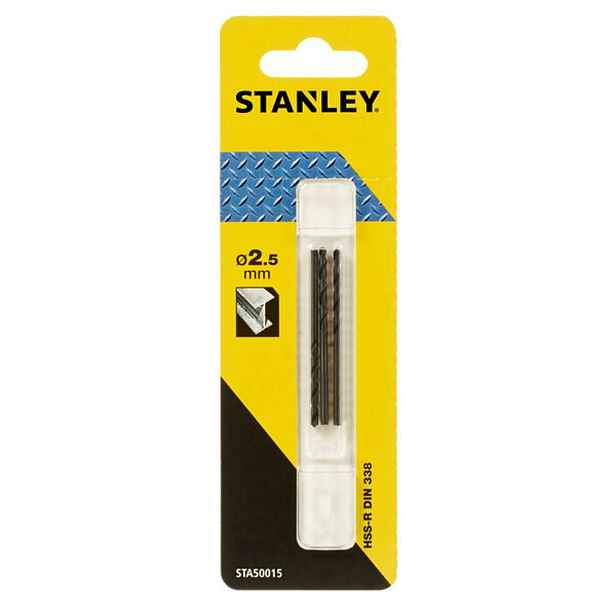 Stanley - Sada vrtáků do kovu, 2,5x57 mm, 3 ks STA50015-QZ