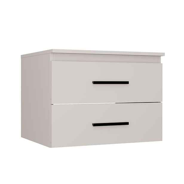 TP Living Závěsná skříňka pod umyvadlo s deskou NEL 2S 60 cm kašmírová