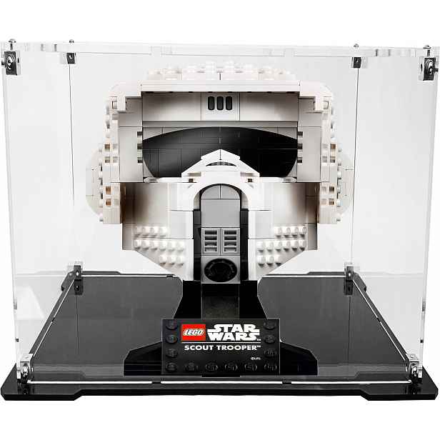 Vitrína s černou základnou pro sadu Lego 75305 Helma stormtrooperů