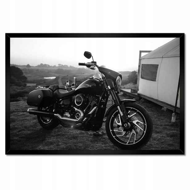 Plakáty v rámu 60x40 Harley Davidson Motocykl